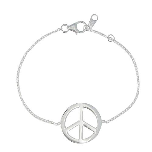 LES POULETTES BIJOUX - Peace and Love Silber 925 Armband