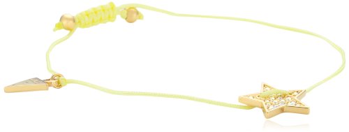 Guess Damen-Armband String Me Along Stoff Edelstahl vergoldet variabel bis 19 cm UBB11333