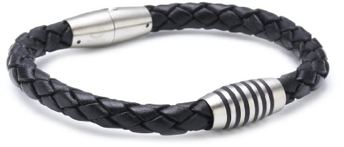 Boccia Damen-Armband Leder Schw., 1 Element (Titantan) 0347-0521