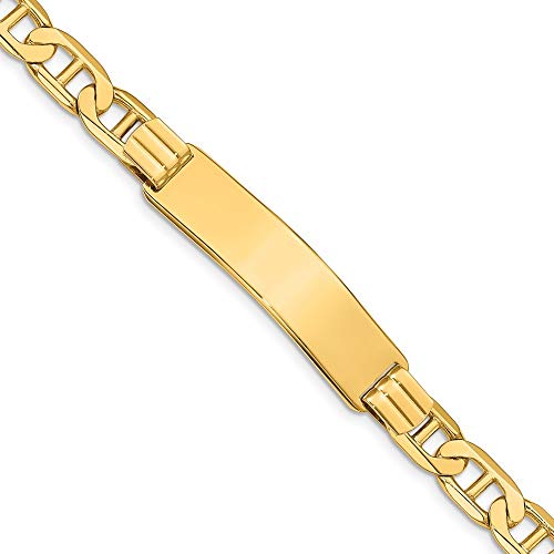 Anker-Armband, 14 Karat, 8 Zoll - 8 mm, Karabiner-JewelryWeb