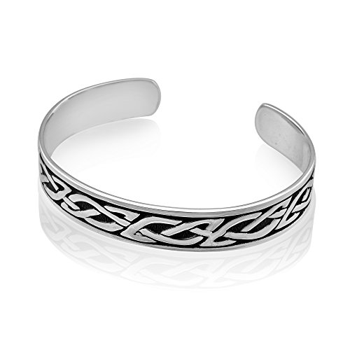 Withlovesilver Sterling Silber 925 Keltisches Infinity Armreif Armband