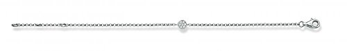 THOMAS SABO Damen-Armband 925 Silber Zirkonia weiß Ovalschliff 19.5 cm - SCA150007