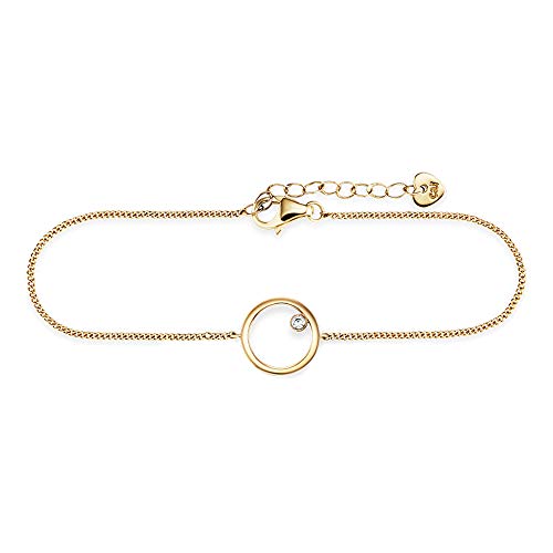 cai Damen 925/  Sterling Silber 16+3cm vergoldet Zirkonia gelb 273260079 19