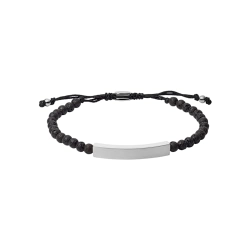 Fossil Armband Für Männer Vintage Casual, Innenlänge: 170mm ~ 250mm Schwarzes Halbedelsteinarmband, JF03247040