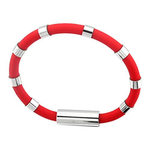 Yowablo Antistatisches, wasserdichtes Sportarmband, antistatisches Silikonarmband mit 8 Schlaufen, eliminiert k?perstatische Anionen, Handschlaufe, zum Joggen, Winter, zum Damen Namen Gravur