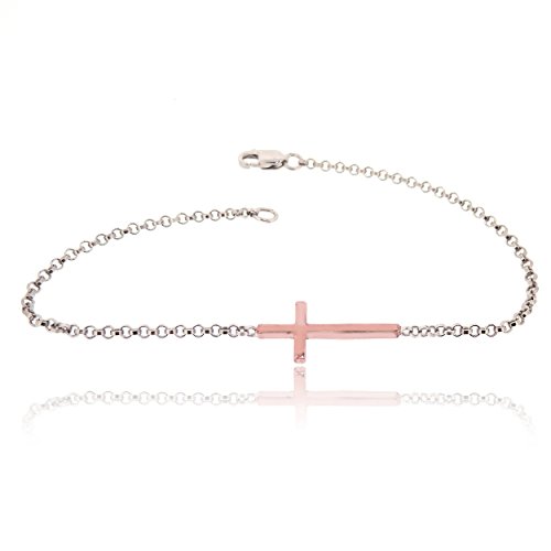 Sovats Damen Rosegold Kreuz Kette-Armband, Größe 20