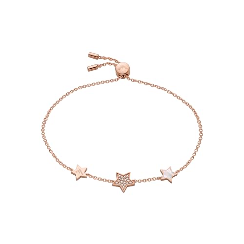 Emporio Armani Armband Für Frauen Fast Tack, Innenlänge: 160 + 20mm, Großer Stern: 10X2mm, Kleine Sterne: 8X2mm Rose Gold Sterling Silber Armband, EG3525C221