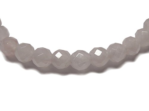 Rosenquarz - facettiert Kugel - je 6 mm - Kugelarmband - Perlenarmband - Armband - Mala - echte Edelsteine - Edelsteinschmuck - Freundschaftsarmband - A++ Qualitt