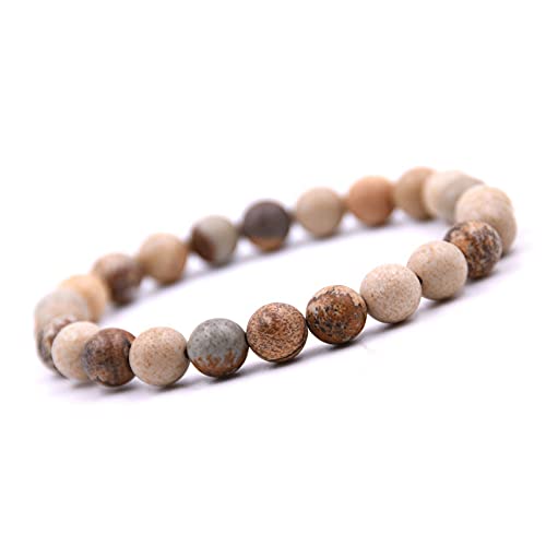 Unique Chakra Buddha Jaspis 8mm Energiearmband Heilsteine unisex dehnbar Juweliers Qualität