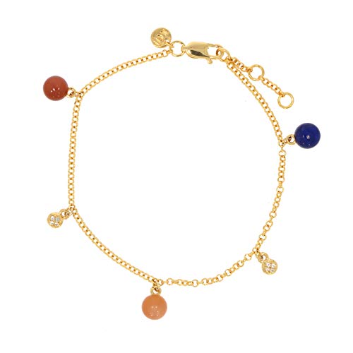  Armband Multicolor 2,75 ct. 17 cm gelbvergoldet