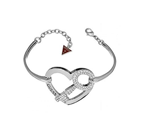 Guess Damen Armband Edelstahl Kristall weiß UBB11497