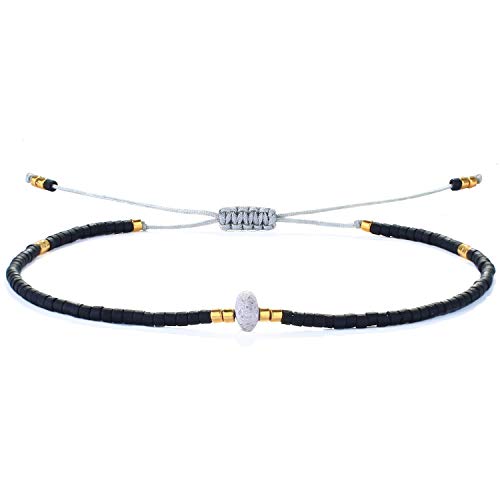 KELITCH Charme Armbänder für Damen Seed Perlen Freundschaft Armbänder Handgemachte Einstellbar Armband Armreif
