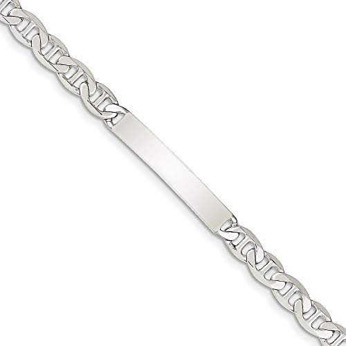 Armband Sterling Silber Schild Anker-Design, Karabinerverschluss 17,8 cm (7 Zoll)-JewelryWeb