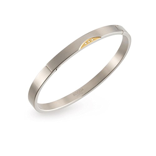 Boccia Damen-Armreif Titan mattiert Diamant (0.015 ct) weiß Brillantschliff - 03006-03