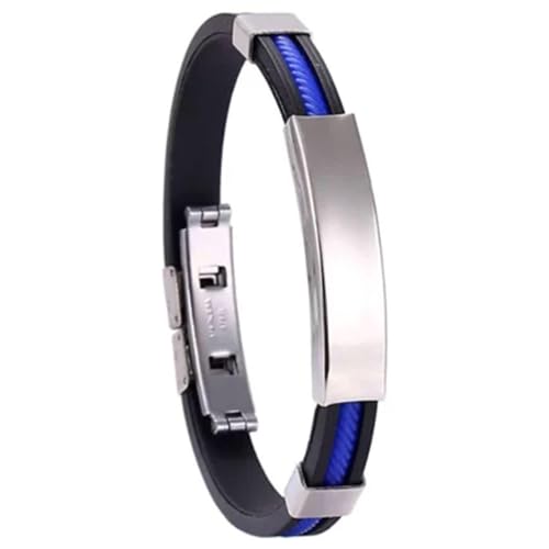 Metallarmbänder für Herren | Armbänder für Herren - Cooles Silikon-Armband mit personalisierter Nachricht, Titan Stahl Armband Geschenk für Männer Frauen