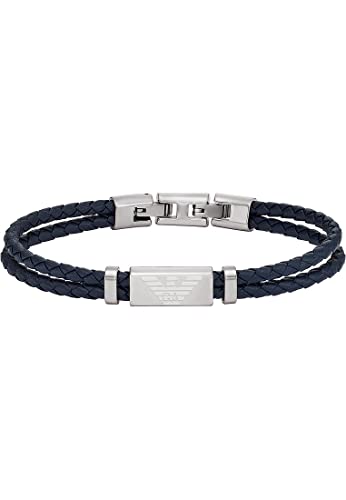 Emporio Armani Armband für Männer, Edelstahl-ID-Armband, Länge: 196mm+15mm, Breite: 19mm, Höhe: 9mm, EGS2995040