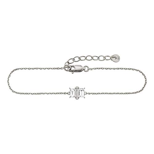 caÏ Damen Armband 925/- Sterling Silber 17+3cm Glänzend Weißtopas weiß 0,69ct 132260317-1-20