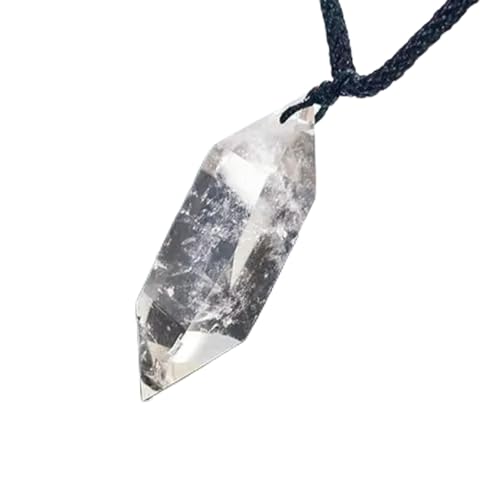 Halskette mit Obelisk-Anhänger aus natürlichem Bergkristall mit Spitze, Bergkristall, 10 Stück