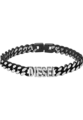 DIESEL Armband Für Männer Stahl, Länge: 208mm, Breite: 7.8mm Silber Edelstahlarmband, DX1386040