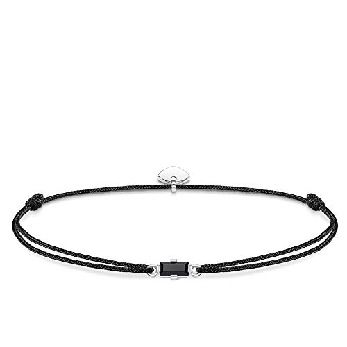 Thomas Sabo Damen Armband Little Secret Schwarzer Stein Baguette-Schliff 925 Sterling Silber LS0105-401-11-L20v