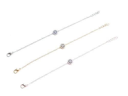 Remi Bijou Armkette Armreif   Böser Blick Kette blaues Auge Türkisch Nazar Boncuk Evil Eye Gold Farbe (Rosegold)