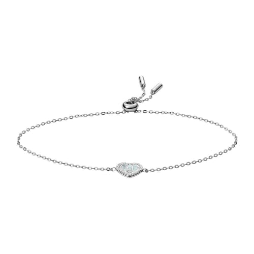 Fossil Armband Für Frauen Sterling Silber, L: 216mm B:9.1mm Silber Sterling Silber Armband, JFS00569040