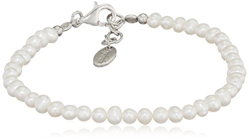 Engelsrufer Damen Armband aus Süßwasserperlen, 925er Sterlingsilber mit rhodiniertem Verschluss, Länge 18 cm + 2 cm, verstellbar, elegantes Schmuckstück