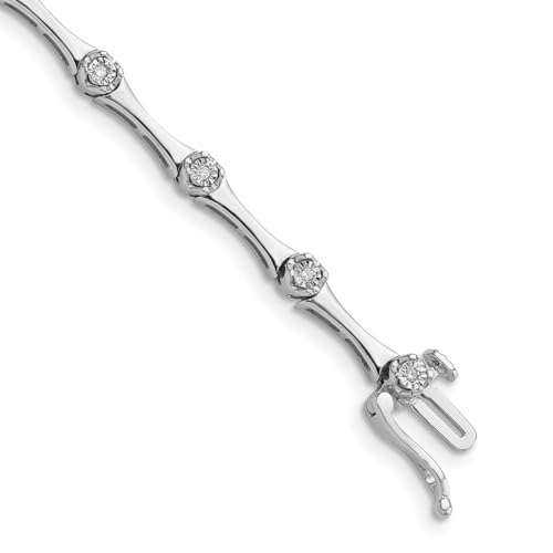 Sterling Silber Rhodium Versilbert Diamant Armband
