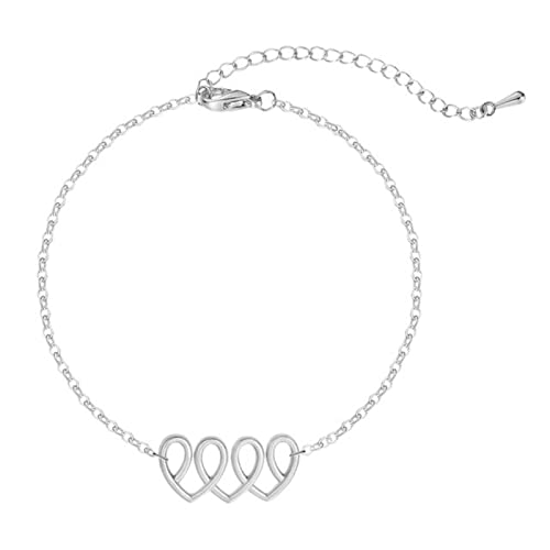 CHOUBAGUAI Armband CZ Infinity Armbänder für Frauen Freundschaft Paar Armbänder acht Form Charm Kette Armbänder Armreifen-TH-BA785-S