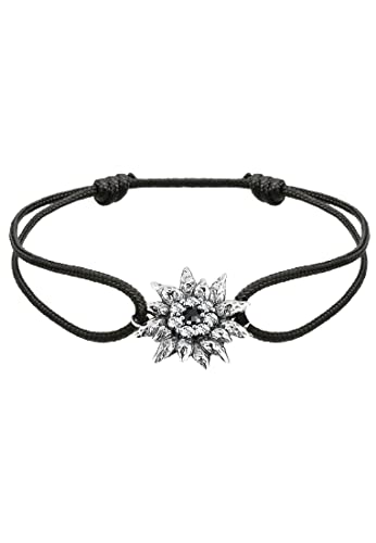 Elli Armband Damen Edelweiß Tracht mit Kristallen in 925 Sterling Silber