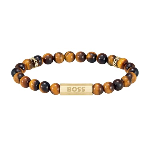 BOSS Jewelry armband für Herren Kollektion SPHERE STONES Mit Steinen aus Tigerauge