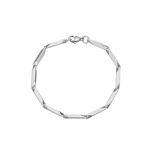 IYSHOUGONG Mobius Ring Titan Armband Vintage Punk Mobius Twist Armband Herren Casual Armband Kette, 17 cm, einfach