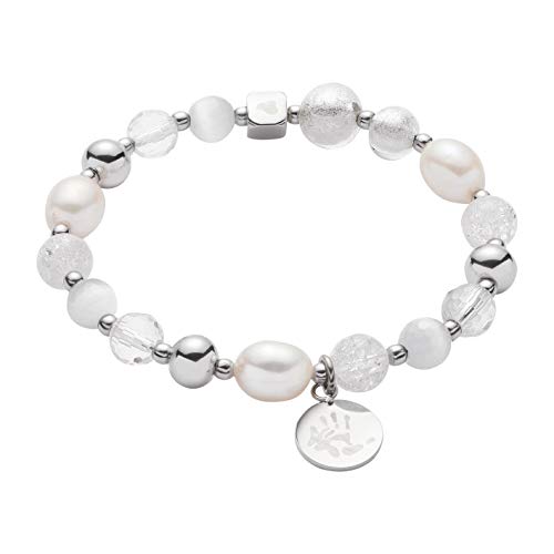 JEWELS BY LEONARDO Damen-Armband Hope VII Darlin's, Edelstahl mit unterschiedlichen Glas- und Kristallperlen, Länge 70 mm, 016506