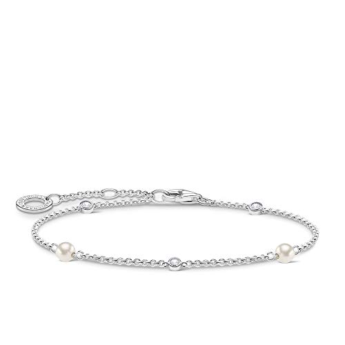 Thomas Sabo Armband weiße Steine silber, 925 Sterlingsilber, 16-19 cm Länge