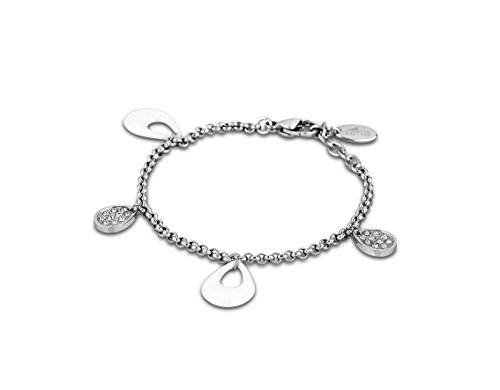 Lotus Damen-Armband Edelstahl Glas transparent 21 cm - LS1706-2/1