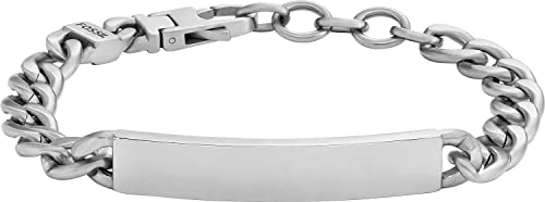 FOSSIL Armband Für Männer Drew, Länge: 223.7mm, Breite: 46.3mm, Höhe: 9mm Silber Edelstahlarmband, JF04164040