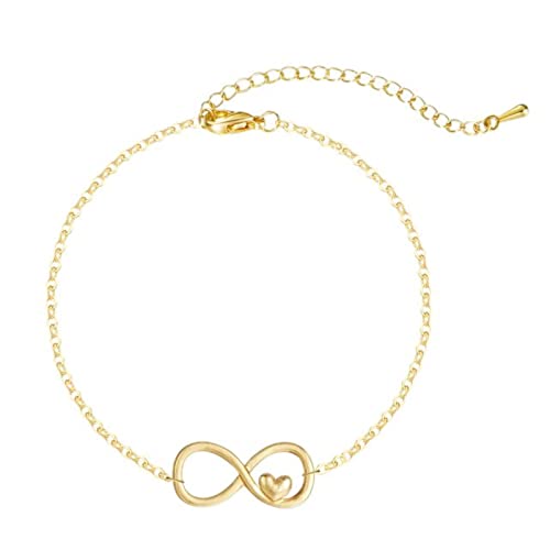 CHOUBAGUAI Armband CZ Infinity Armbänder für Frauen Freundschaft Paar Armbänder acht Form Charm Kette Armbänder Armreifen-TH-BA735-G