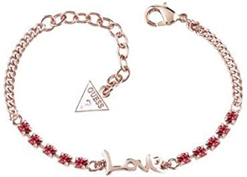 Guess Damen-Armband Edelstahl gebürstet Kristall Mehrfarbig 18 cm - UBB61009-S