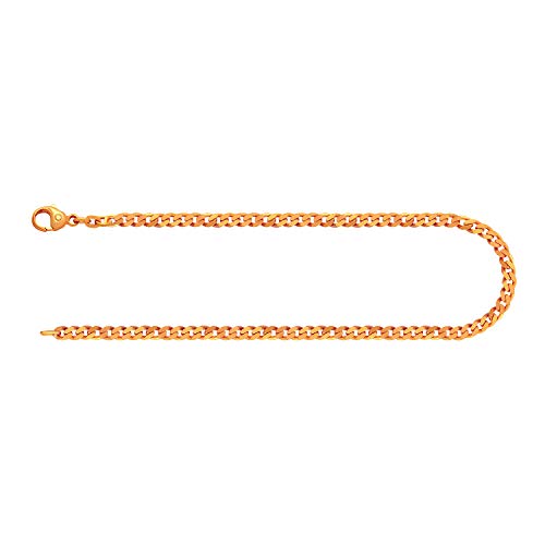 EDELIND Armband Damen Herren 585 Gelbgold 2.7 mm, Bracelet Panzerkette Flach 14 K Gold Länge 19 cm Armkette Echtgold Feine Goldarmband Made in Germany