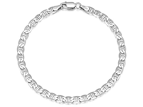 Stegpanzerarmband 4mm Breite - massiv 925 Silber, Länge wählbar 16-25cm