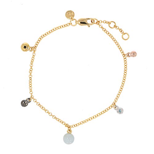 XEN Armband Multicolor ca. 1,85 ct. gelbvergoldet 17-19 cm 19