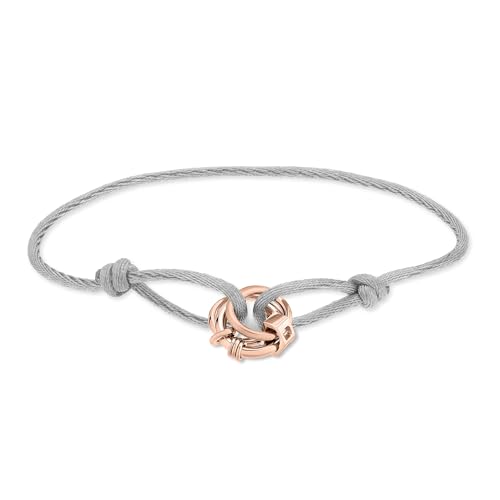 Liebeskind Berlin Stoffarmband LJ-1648-B-21 mit Edelstahl Anhänger in IP Roségold