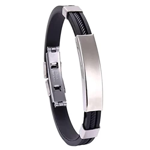 A/V Metallarmbänder für Herren | Mode-Titan-Stahl-Silikon- Armbänder | Herren Armband Zubehör Silikon Armreif für den Urlaub