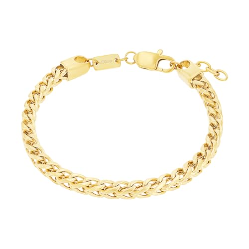 s.Oliver Armband Edelstahl Herren Armschmuck, 20+2 cm, Gold, Kommt in Schmuck Geschenk Box,