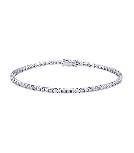 Schmuck damiata – Armband Tennis Weißgold 18 kt Karat mit weißen Zirkonia
