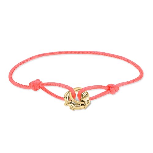 Liebeskind Berlin Stoffarmband LJ-1646-B-21 mit Edelstahl-Anhänger in IP Gold