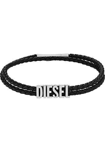 DIESEL Armband Leder schwarz, DX1391040