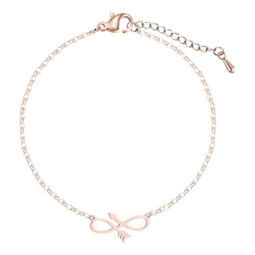 CHOUBAGUAI Armband CZ Infinity Armbänder für Frauen Freundschaft Paar Armbänder acht Form Charm Kette Armbänder Armreifen-TH-BA461-R