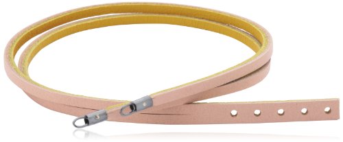 Trollbeads Damen-Armband gelb rose Leder 36 cm 925 Sterling Silber TLEBR-00025