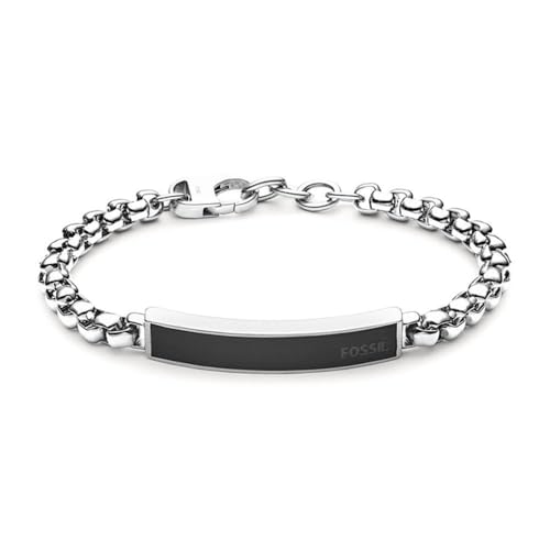 Fossil Armband Für Herren Dress, Innenlänge: 180mm - 195mm Silber Edelstahlarmband, JF03439040